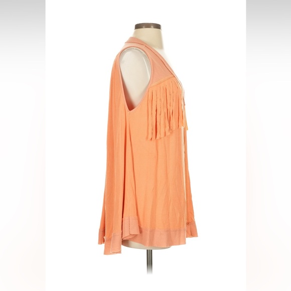 NWOT: POL Boho Fringe Flowing Oversized Sleeveless Blouse•Small - Picture 5 of 8